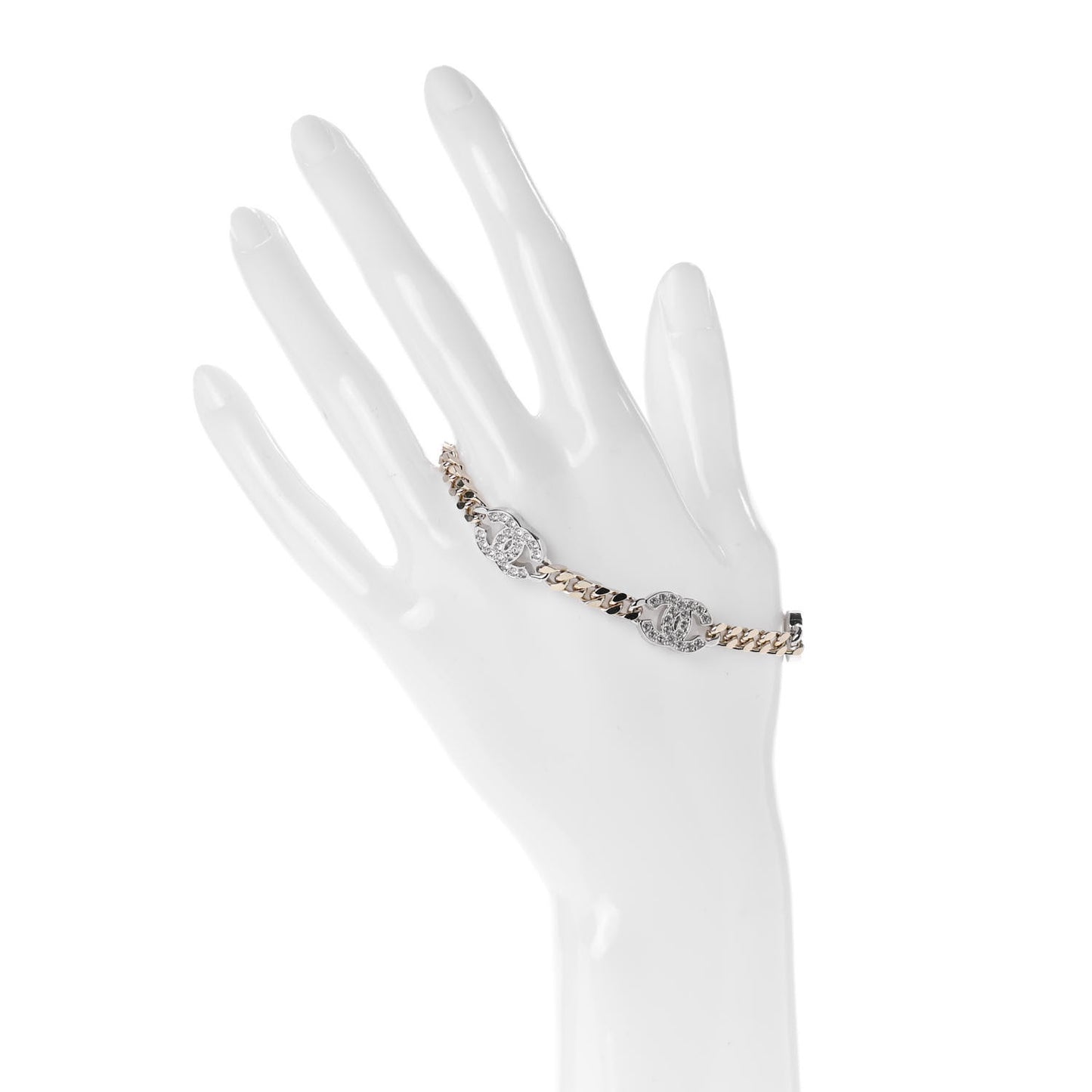 Crystal CC Chain Bracelet Gold Silver