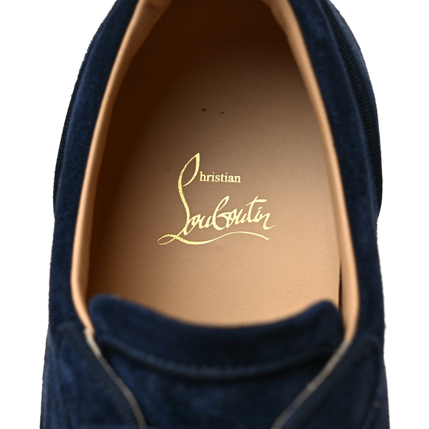 Christian Louboutin Suede Calfskin Mens Louis Junior Spikes Orlato Flat Sneakers 42.5 Blue 7 of 8