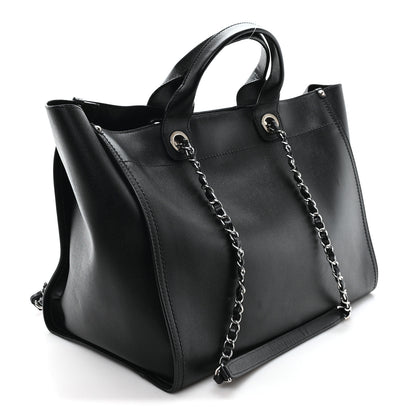 Chanel Caviar Medium Studded Deauville Tote Black 3 of 12