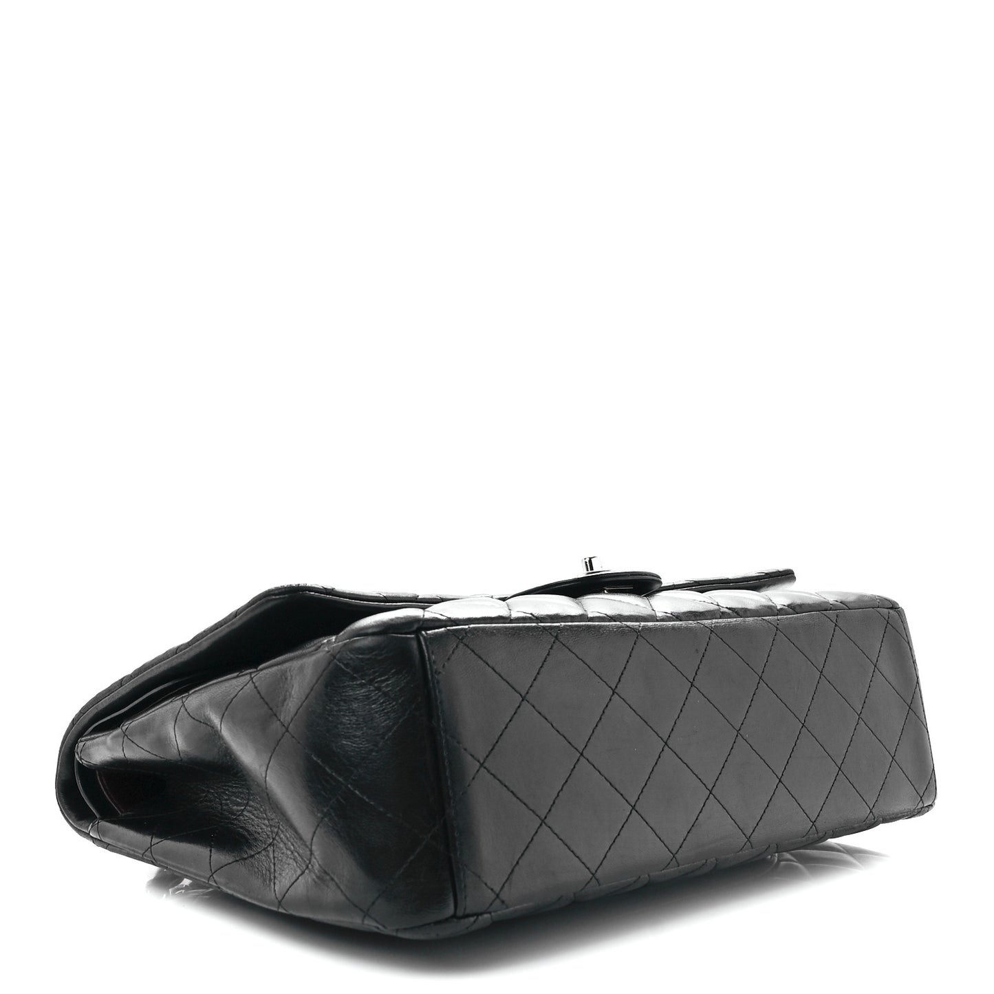 Lambskin Quilted Maxi Double Flap Black