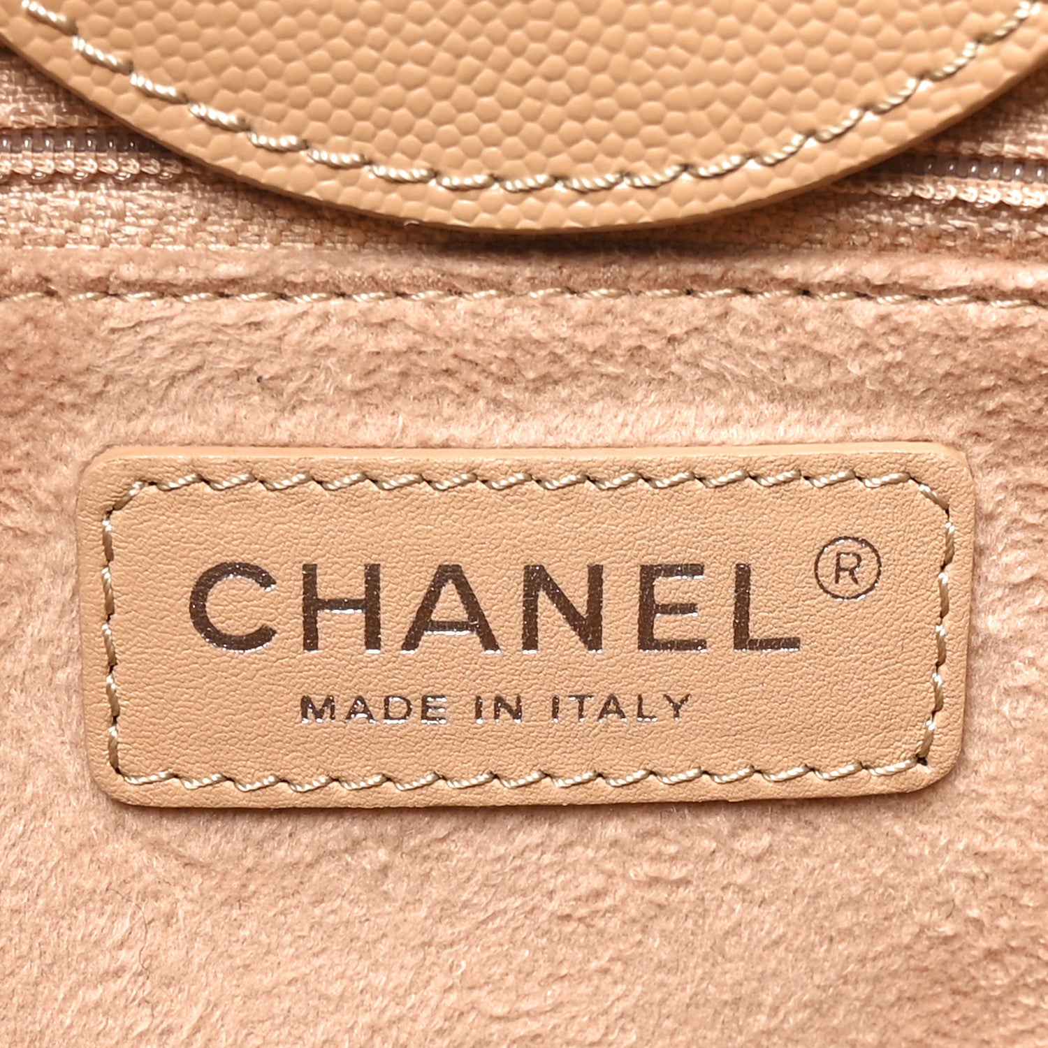 Chanel Caviar Small Studded Deauville Tote Beige 6 of 10
