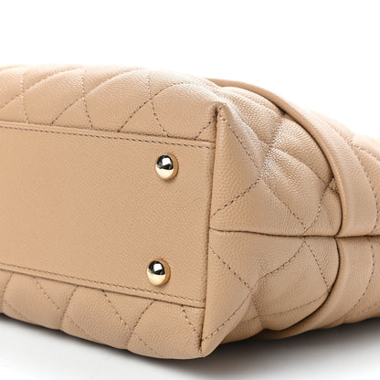 Chanel Caviar Quilted Rolled Up Tote Beige 7 of 9