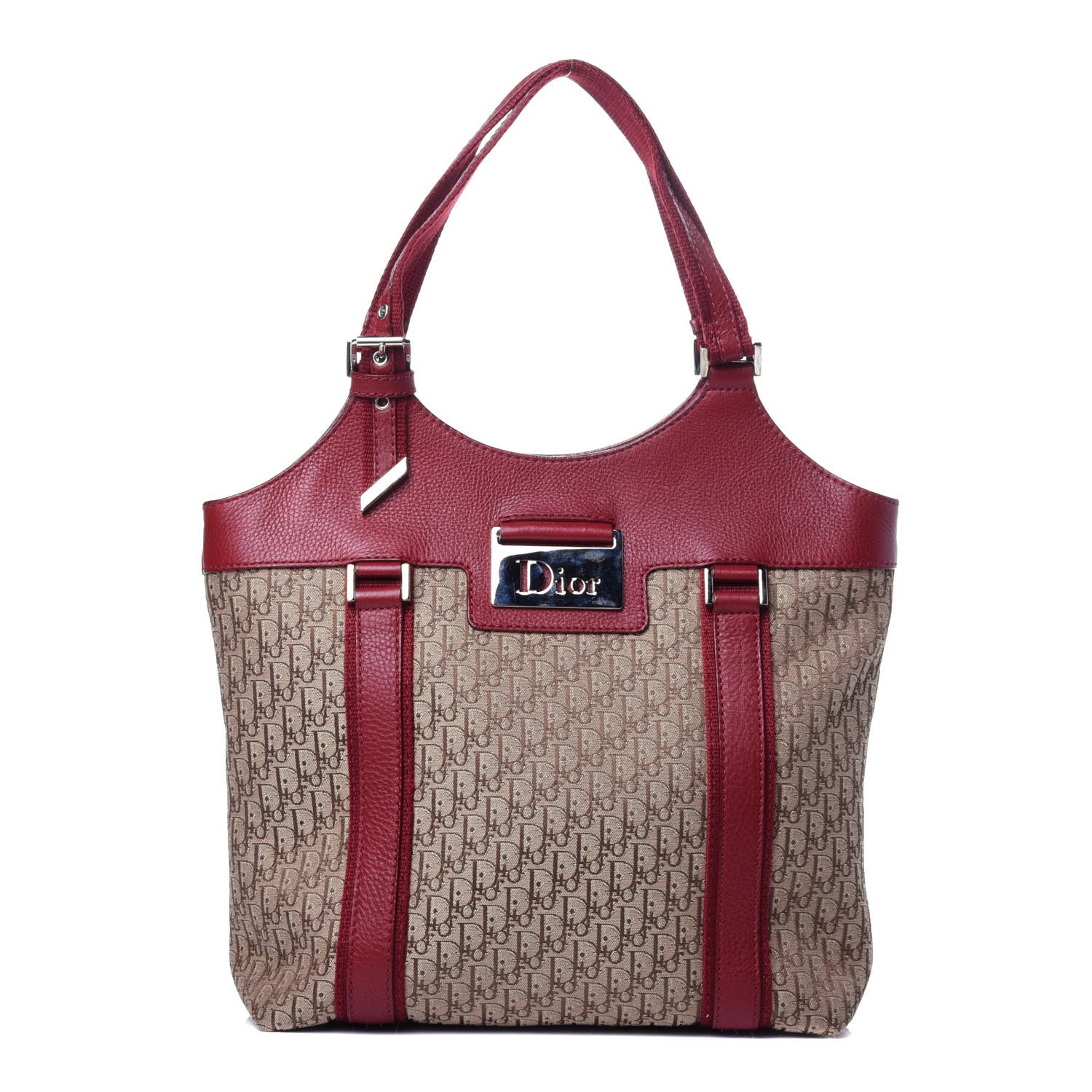 Christian Dior Monogram Tote Red 1 of 11