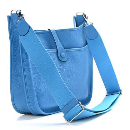 Hermes Taurillon Clemence Evelyne III PM Bleu Zanzibar 2 of 8