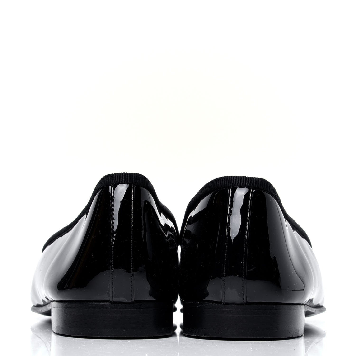 Chanel Patent CC Cap Toe Ballerina Flats 36 Black 4 of 6