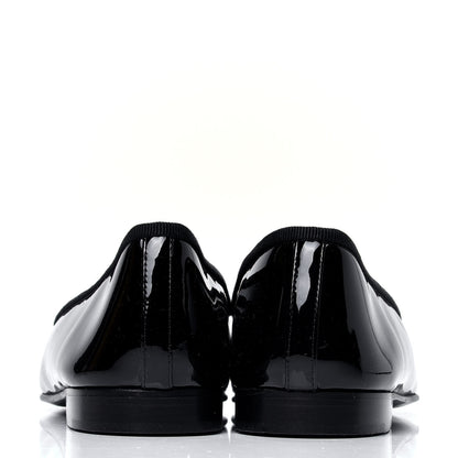 Chanel Patent CC Cap Toe Ballerina Flats 36 Black 4 of 6