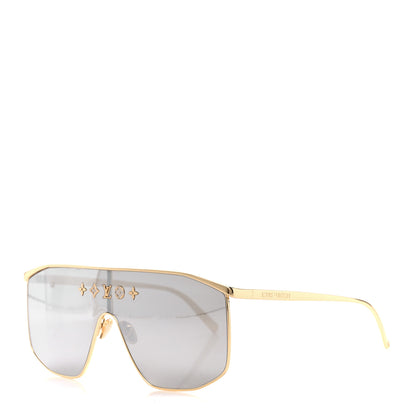 Louis Vuitton Metal LV Golden Mask Sunglasses Z1853U Gold 1 of 7