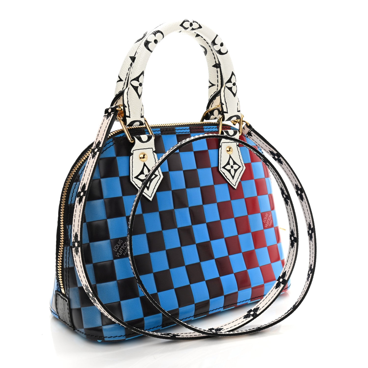 Louis Vuitton Epi Damier Race Alma BB Blue Vert 3 of 10