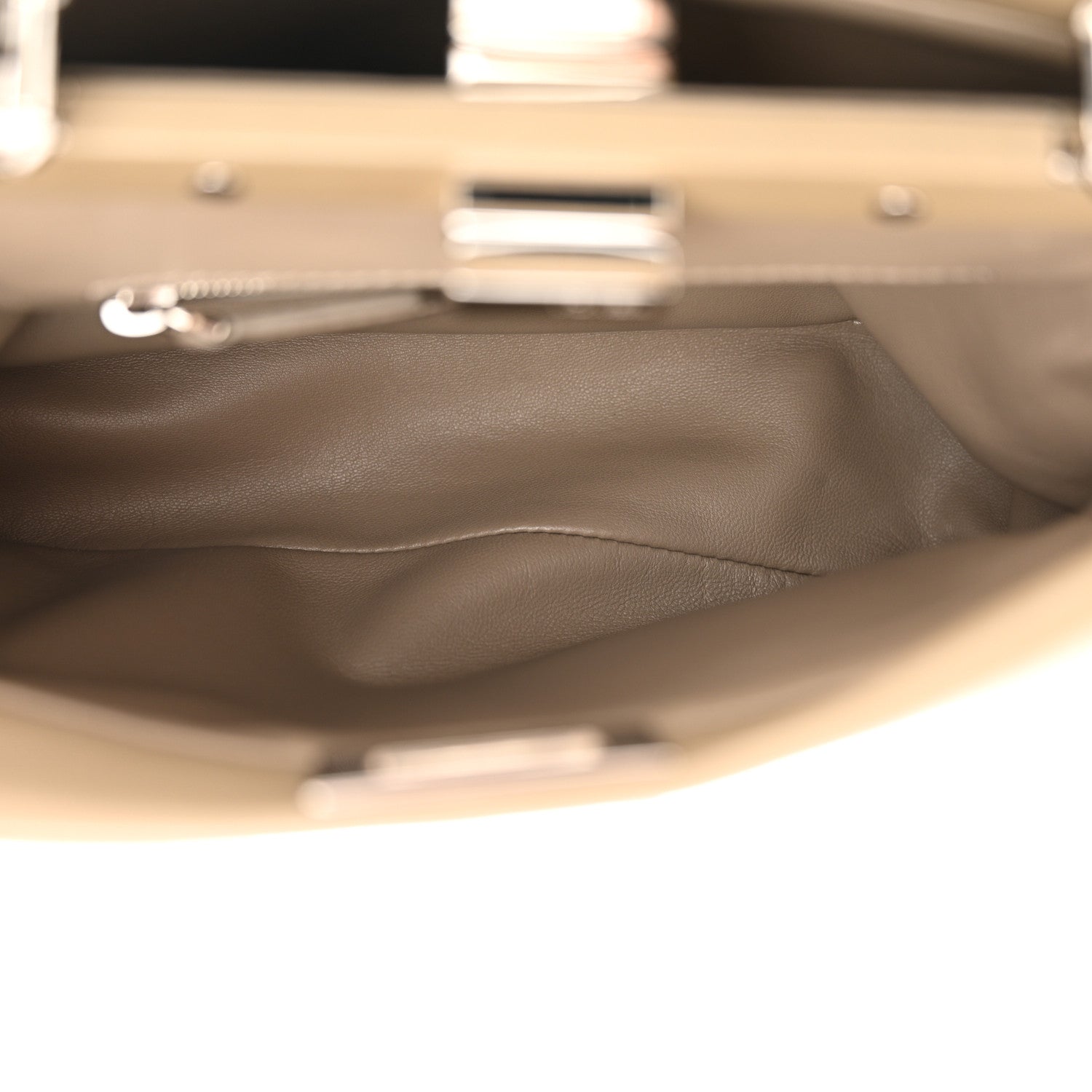Fendi Nappa Mini Peekaboo Iconic Satchel Tortora 6 of 11