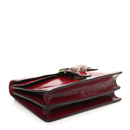 Gucci Crinkled Patent Small Dionysus Shoulder Bag Rosso Ancora Red 4 of 11
