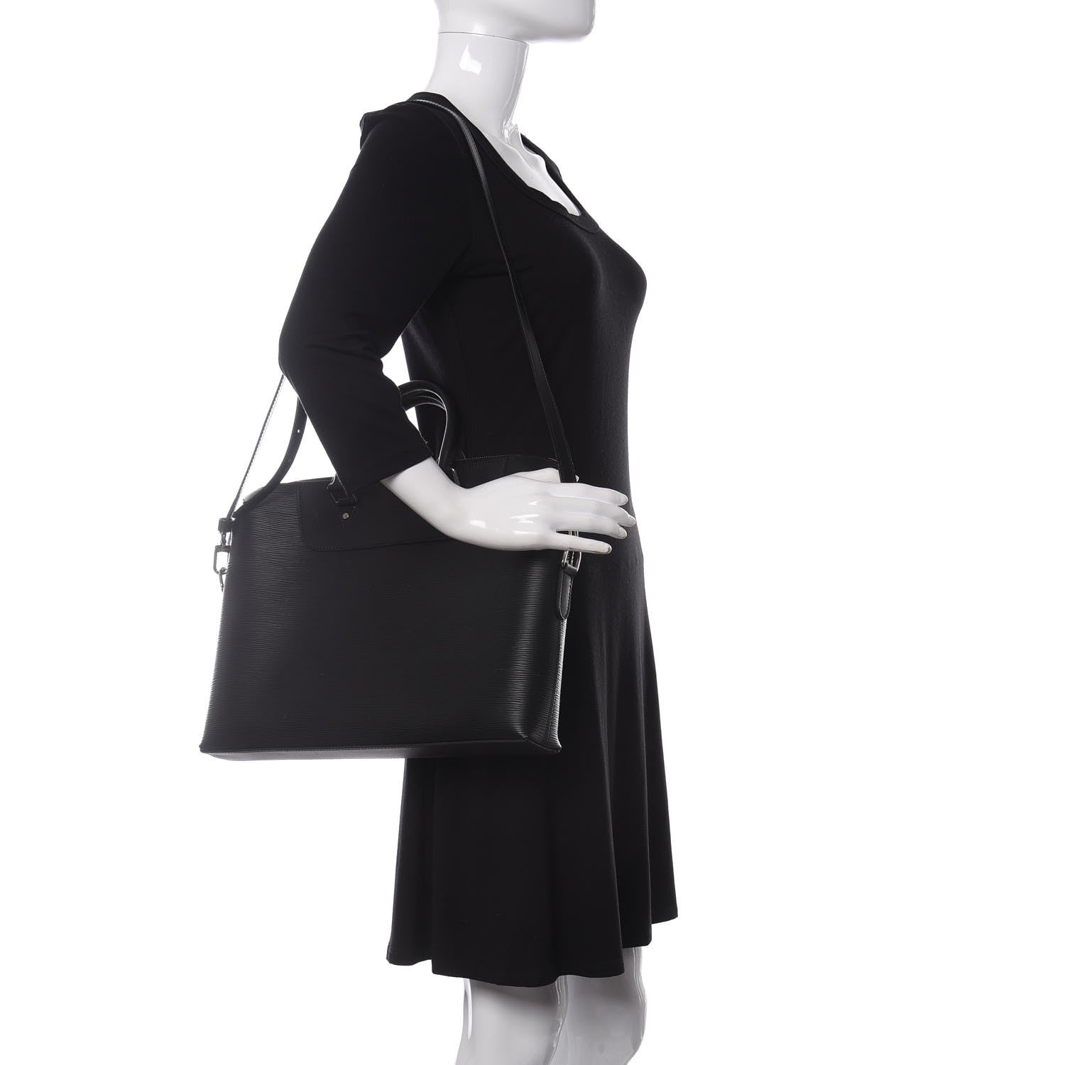Louis Vuitton Epi Porte-Documents Jour Briefcase Black 3 of 11