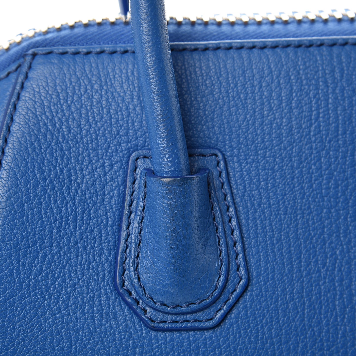 Sugar Goatskin Mini Antigona Indigo Blue