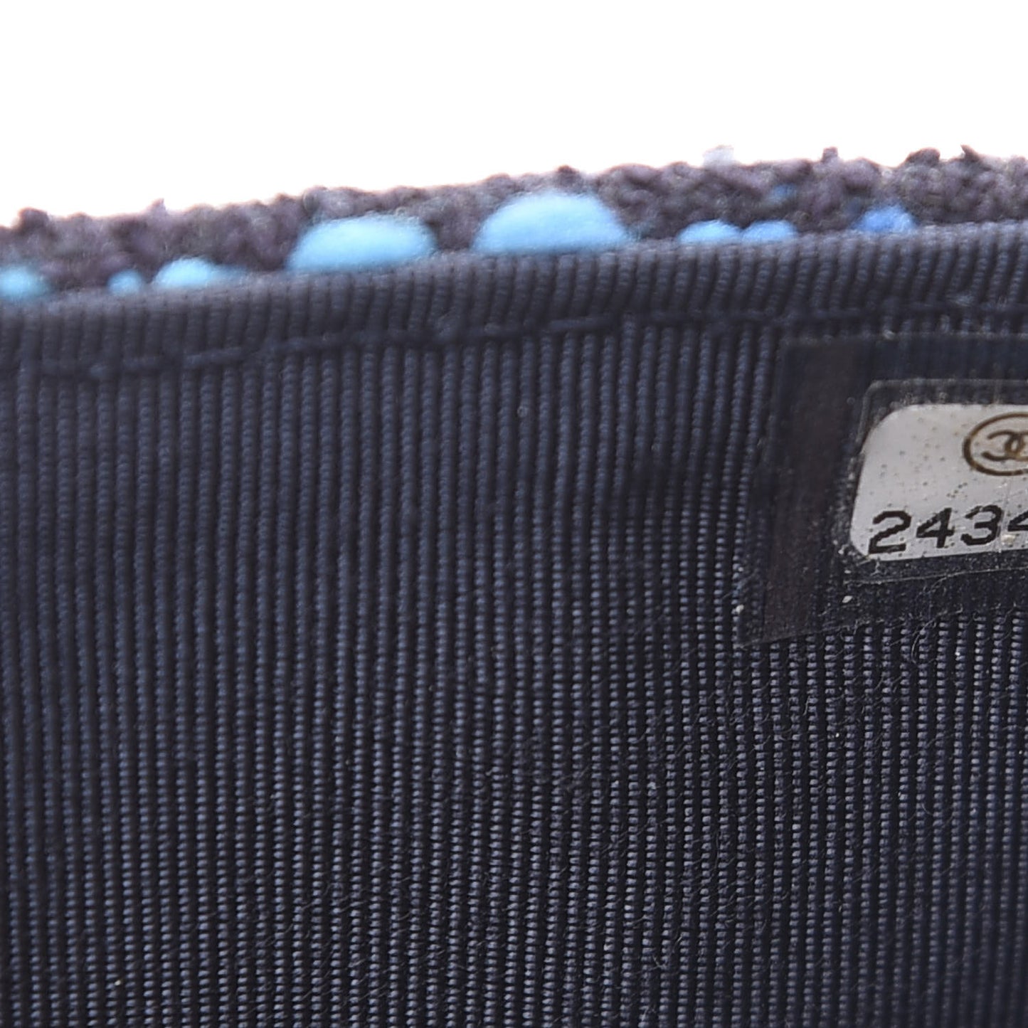 Crystal Tweed Wallet On Chain WOC Blue