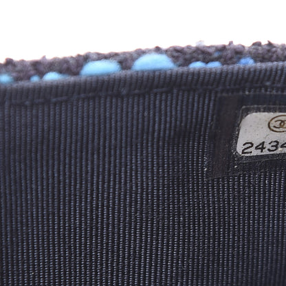 Chanel Crystal Tweed Wallet On Chain WOC Blue 6 of 10