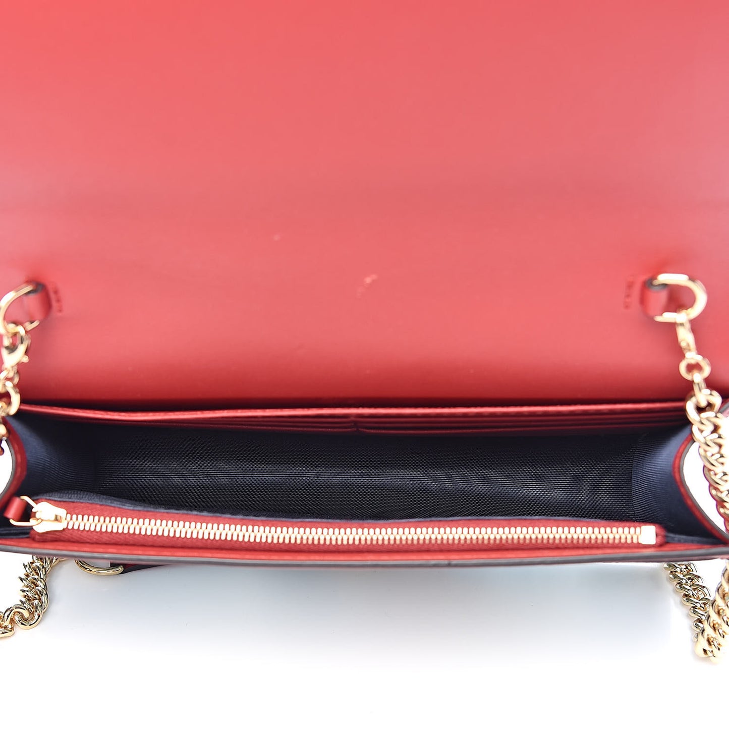 GG Supreme Monogram Blooms Chain Wallet Blue