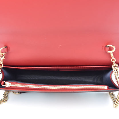 Gucci GG Supreme Monogram Blooms Chain Wallet Blue 5 of 11