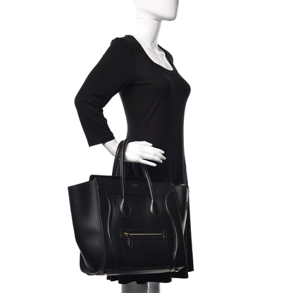 Celine Smooth Calfskin Mini Luggage Black 2 of 16