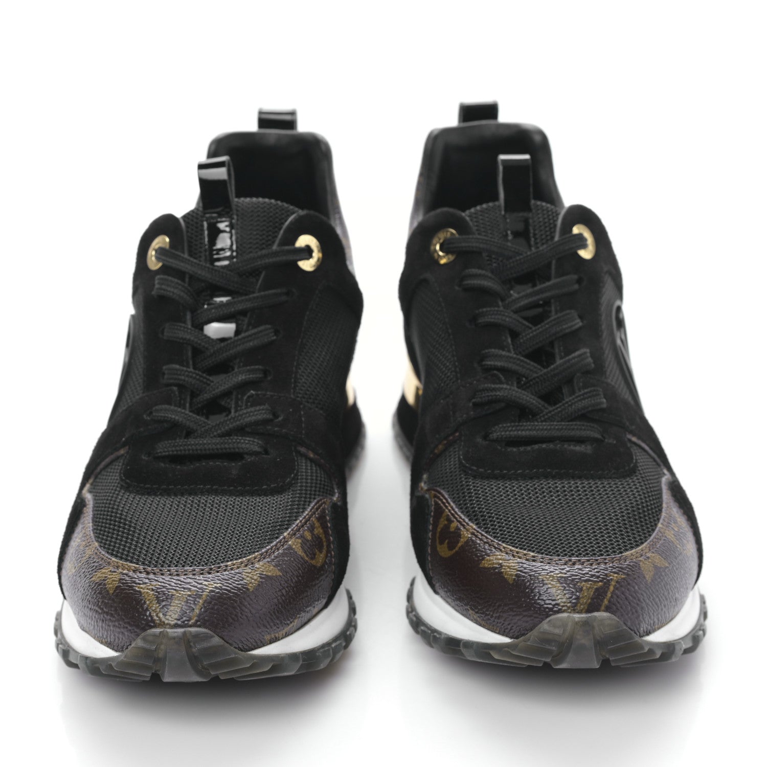 Louis Vuitton Suede Monogram Run Away Sneakers 39 Black 2 of 8