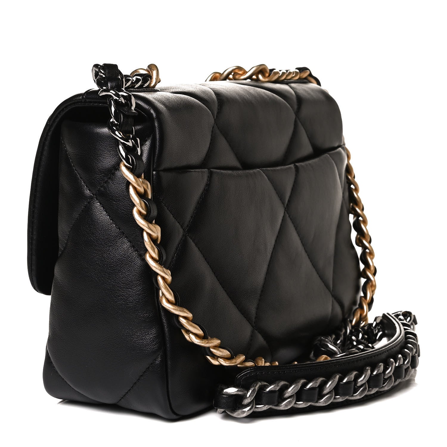 Chanel Lambskin Quilted Medium Chanel 19 Flap Black 3 of 14