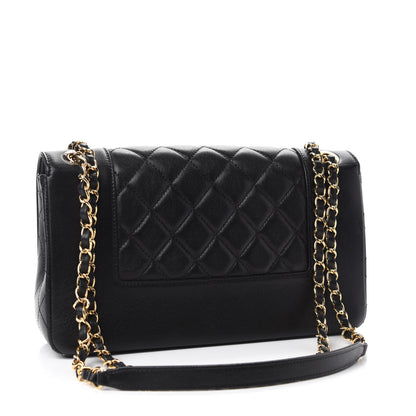 Chanel Sheepskin Quilted Vintage Mademoiselle Flap Black 3 of 11