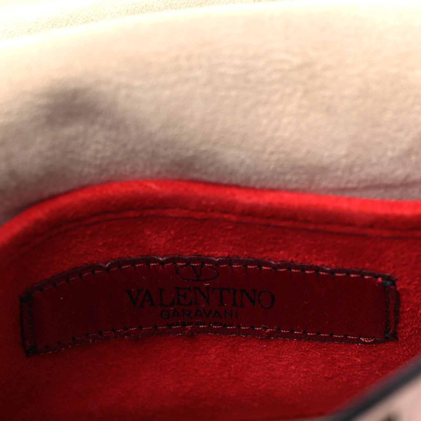 Craquele Nappa Small Rockstud Spike Shoulder Bag Water Rose
