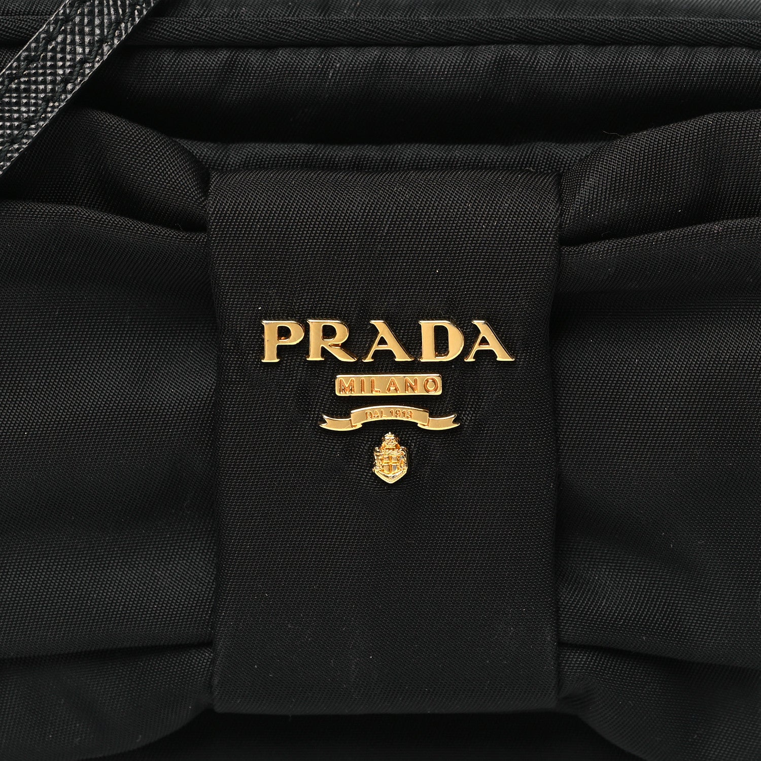 Prada Tessuto Nylon Bow Camera Bag Black 7 of 10