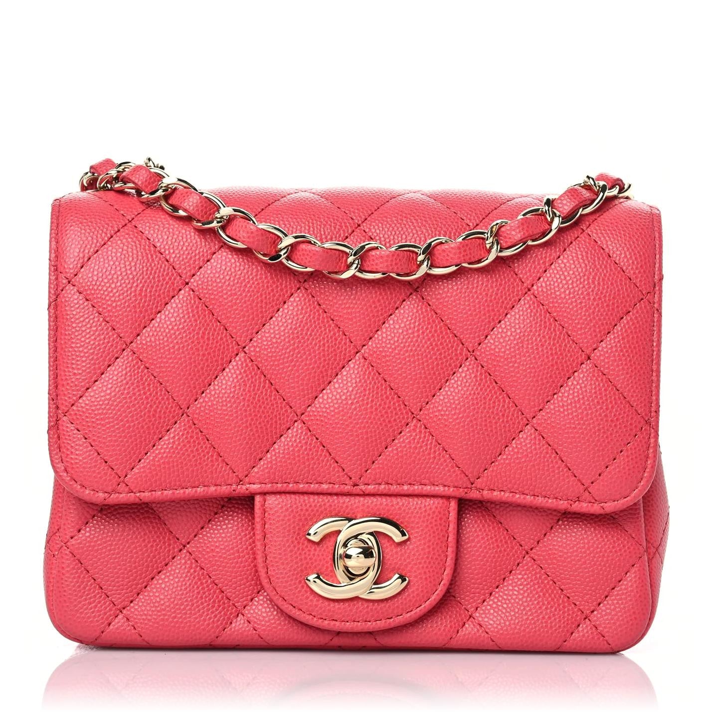 Chanel Caviar Quilted Mini Square Flap Pink 1 of 11