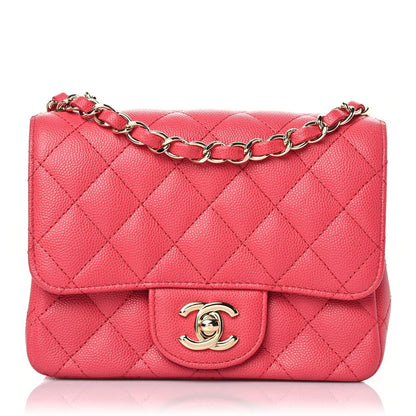 Chanel Caviar Quilted Mini Square Flap Pink 1 of 11