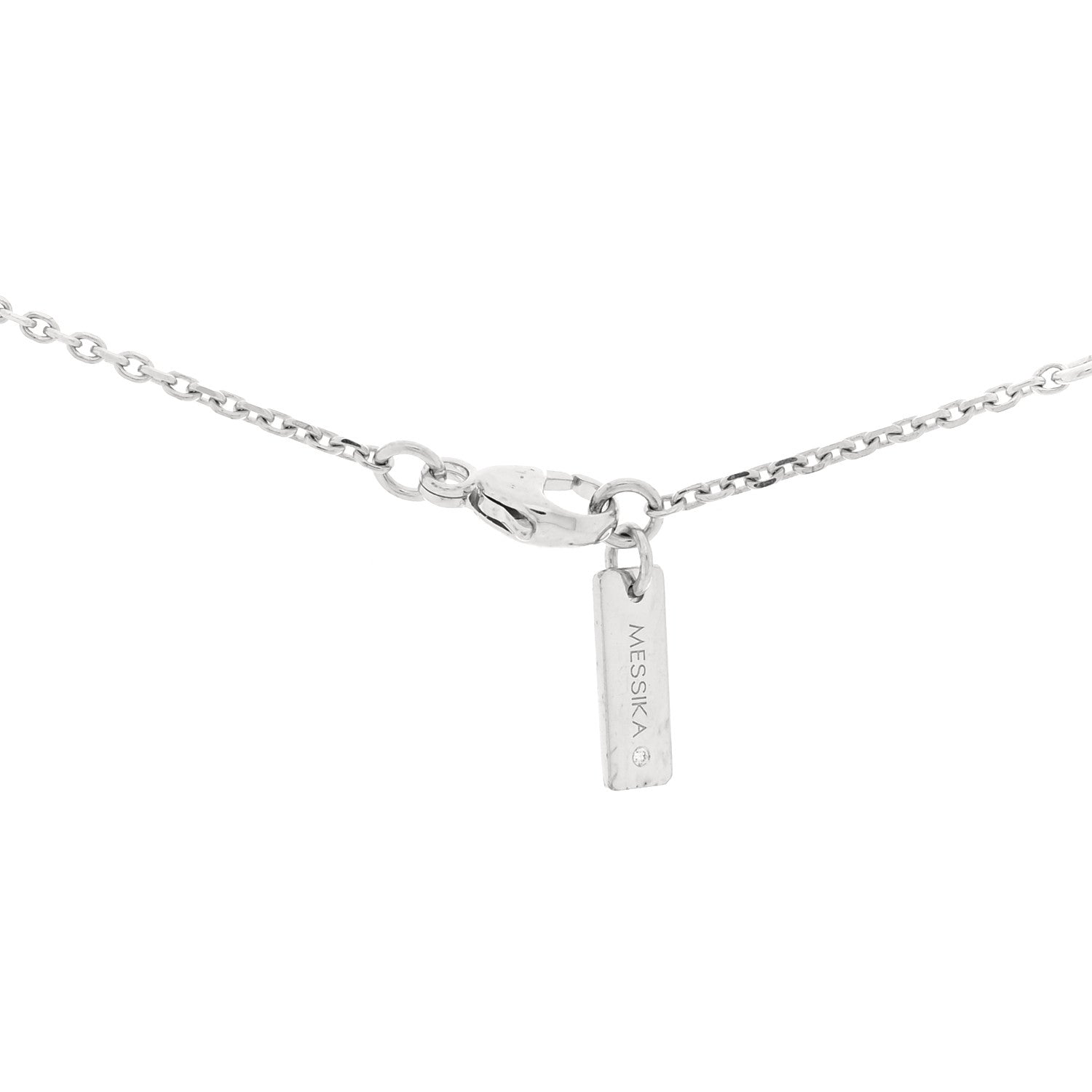 Messika 18K White Gold Diamond .15ct Joy Necklace 4 of 5