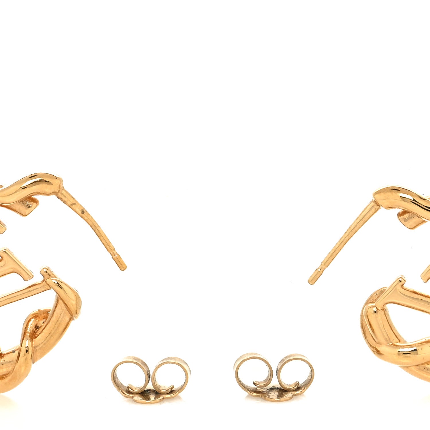 Louis Vuitton Garden Louise Hoop Earrings Gold 3 of 4