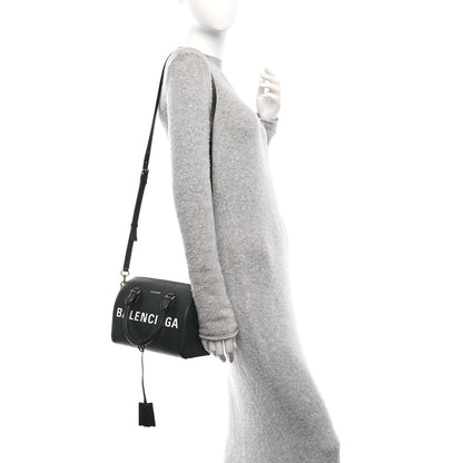 Balenciaga Grained Calfskin Medium Ville Bowling Bag Black 2 of 10
