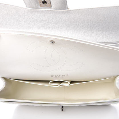 Chanel Caviar Quilted Jumbo Double Flap White 6 of 12