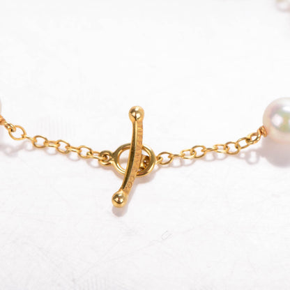 Tiffany 18K Yellow Gold Pearl 5.5-6mm Elsa Peretti Pearls By The Yard Bracelet 6 of 7