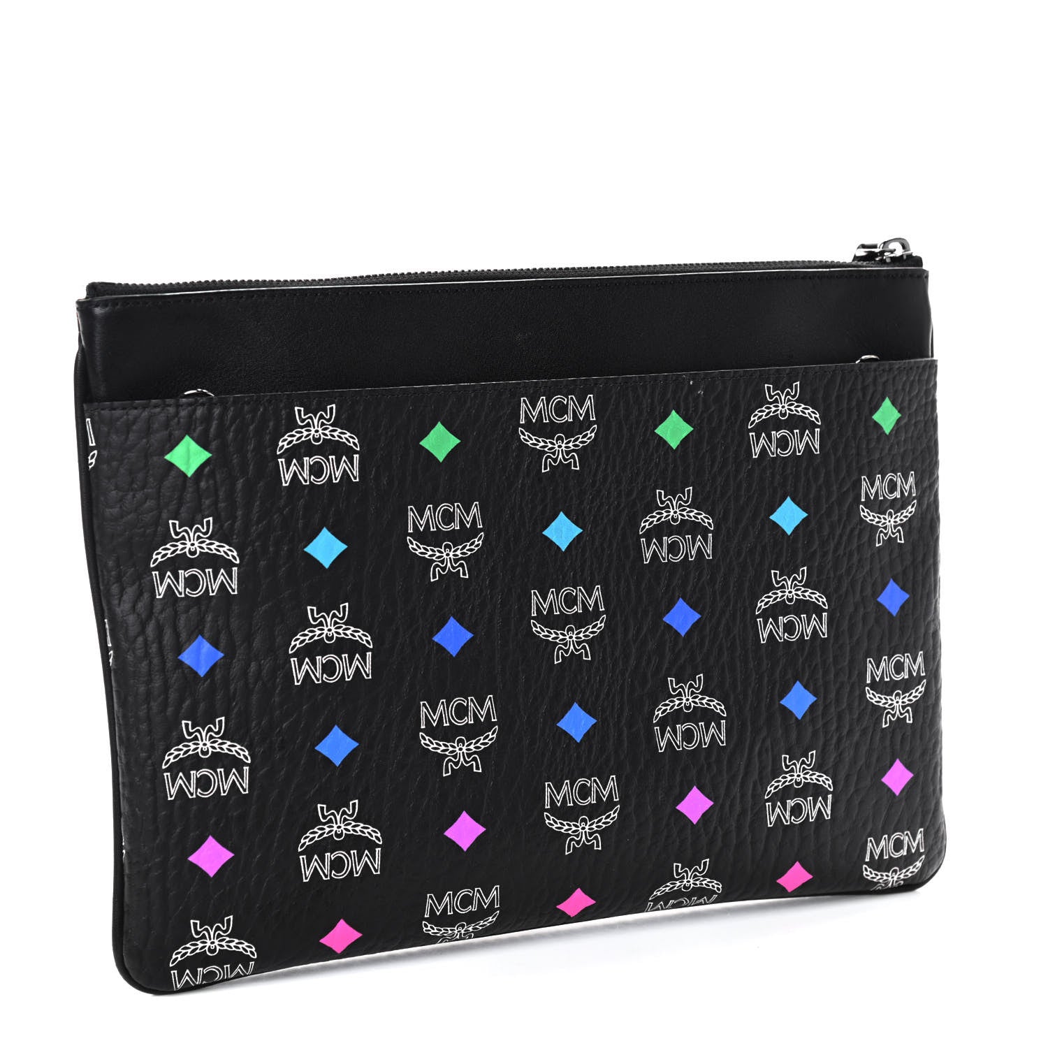MCM Skyoptic Visetos Crossbody Pouch Spectrum Diamond Black 3 of 7