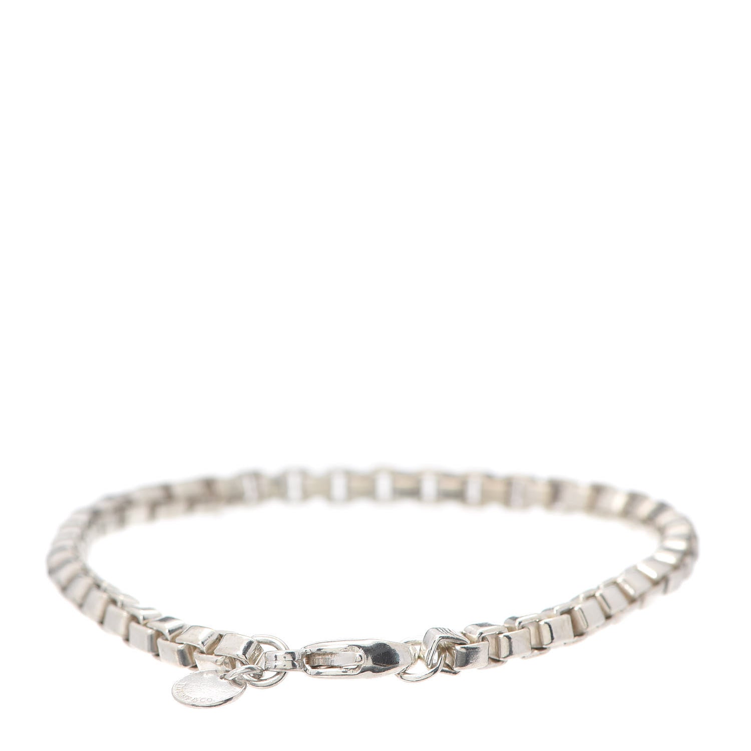 Tiffany Sterling Silver 4mm Venetian Link Bracelet 3 of 7