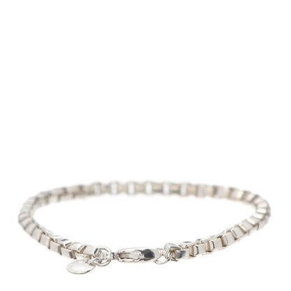 Tiffany Sterling Silver 4mm Venetian Link Bracelet 3 of 7