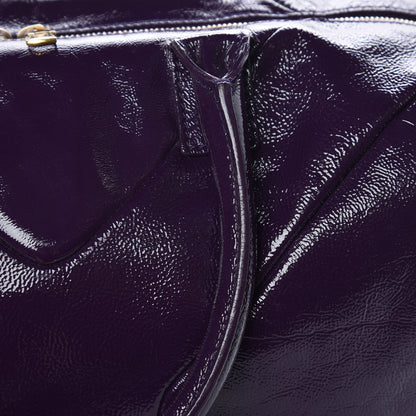 Saint Laurent Textured Patent Medium Easy Sac Purple 13 of 14
