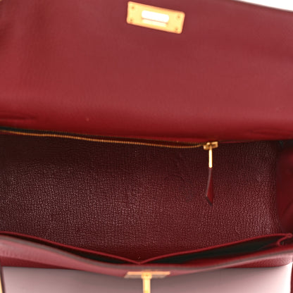 Hermes Togo Kelly Retourne 28 Rubis 5 of 16