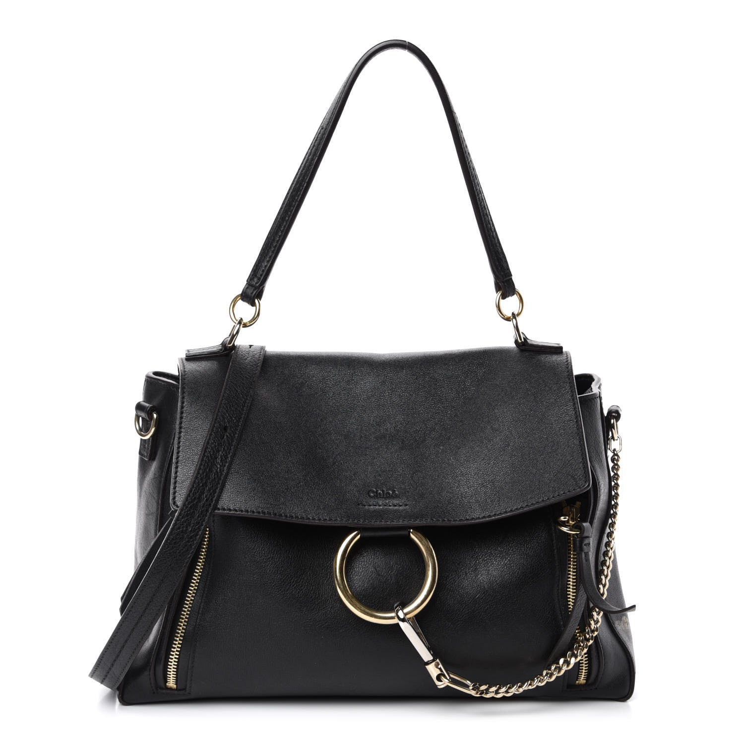 Chloe Calfskin Medium Faye Day Shoulder Bag Black 1 of 17