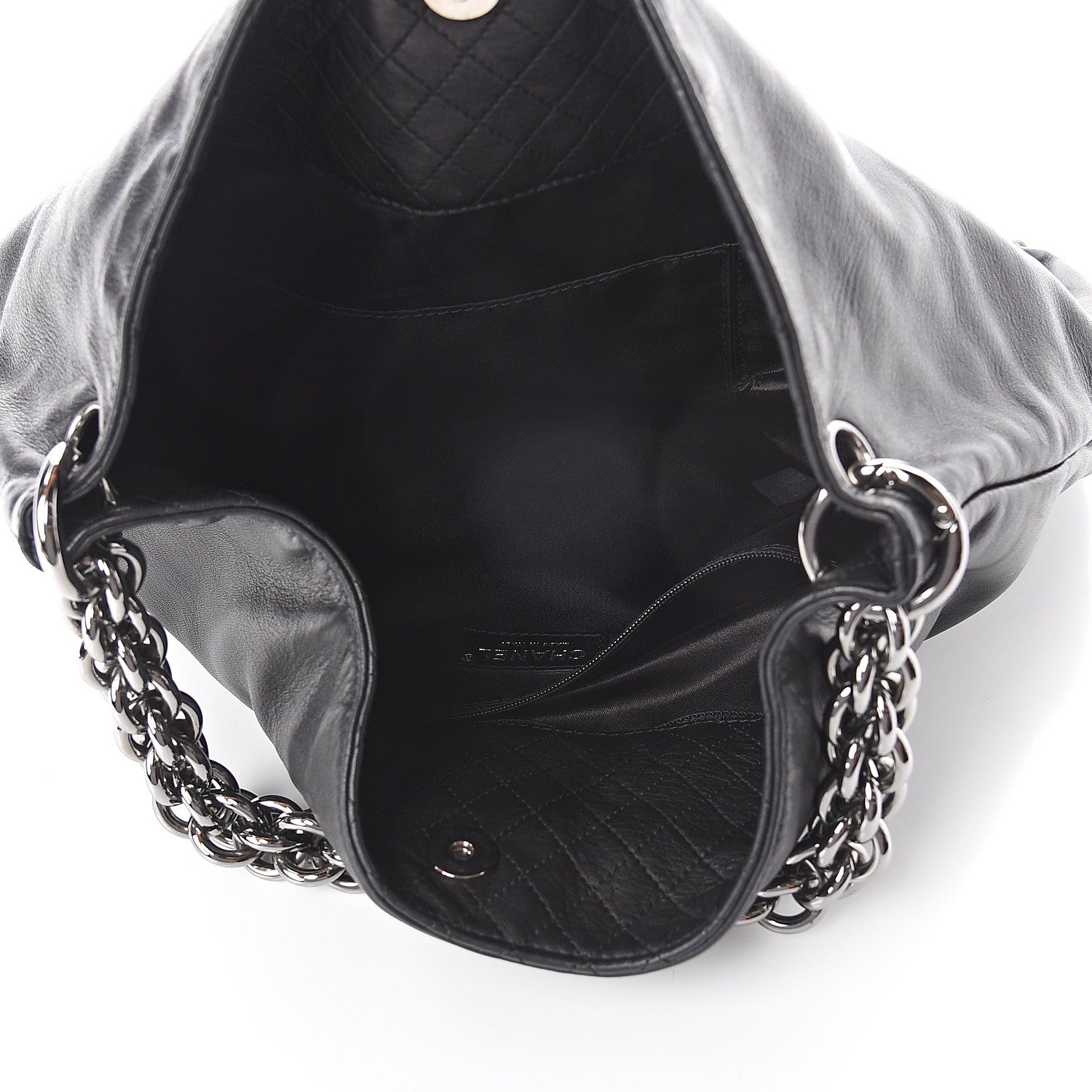 Chanel Lambskin Large Soft and Chain Hobo Black 4 of 9