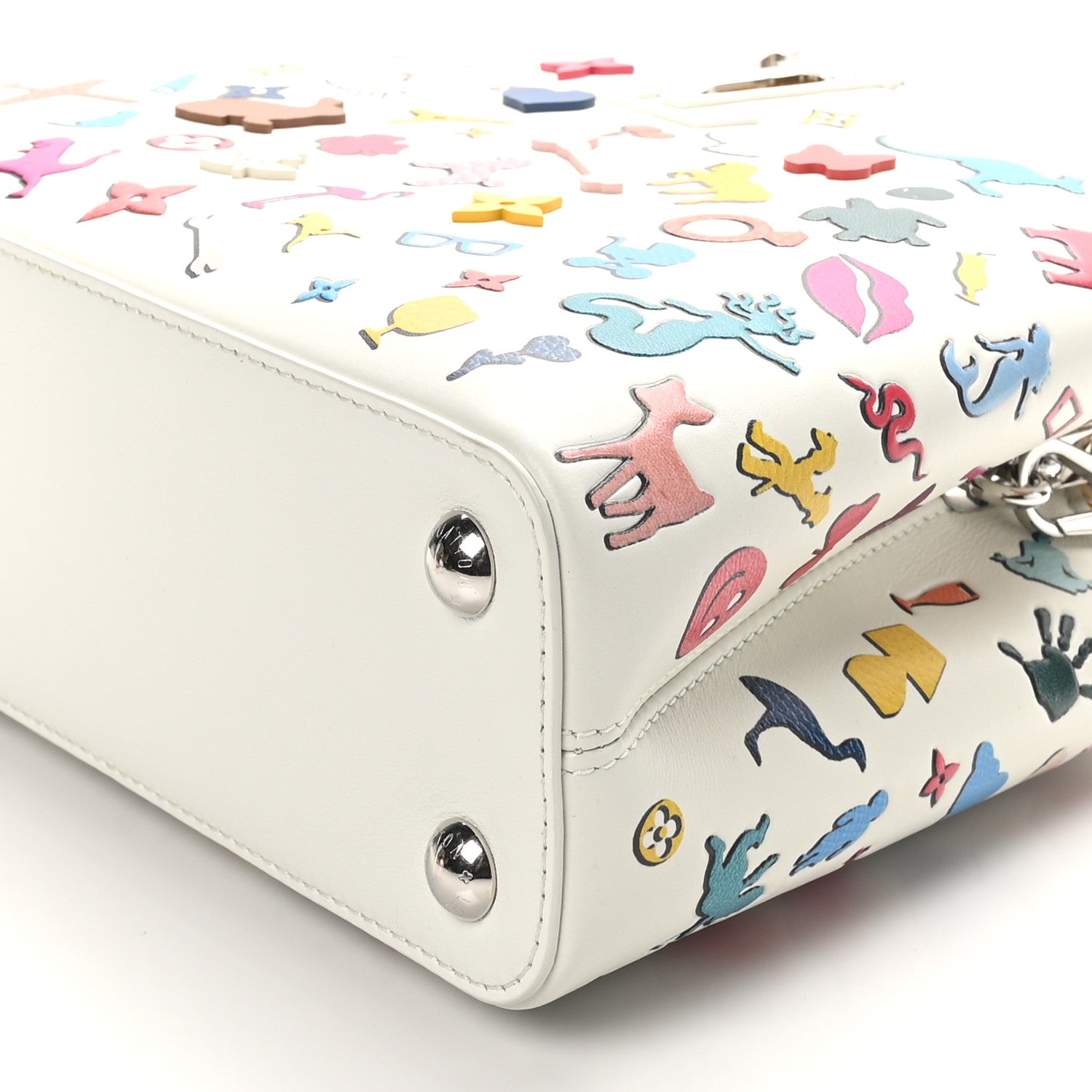 Louis Vuitton X VIK MUNIZ Taurillon Arty Capucines BB White Multicolor 10 of 10
