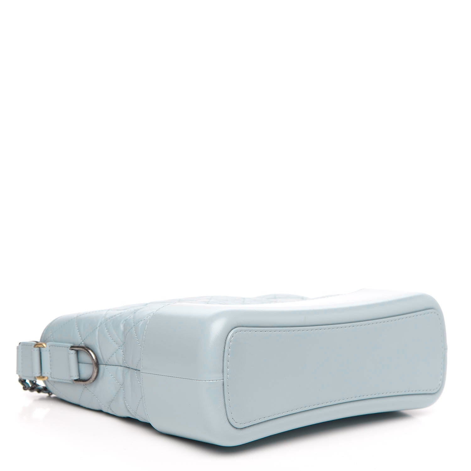 Chanel Aged Calfskin Quilted Medium Gabrielle Hobo Light Blue 4 of 10