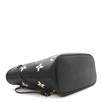 Louis Vuitton Empreinte Monogram Giant Neverfull MM Black Beige 5 of 10