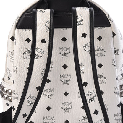 MCM Visetos Small Side Stud Stark Backpack White 12 of 14