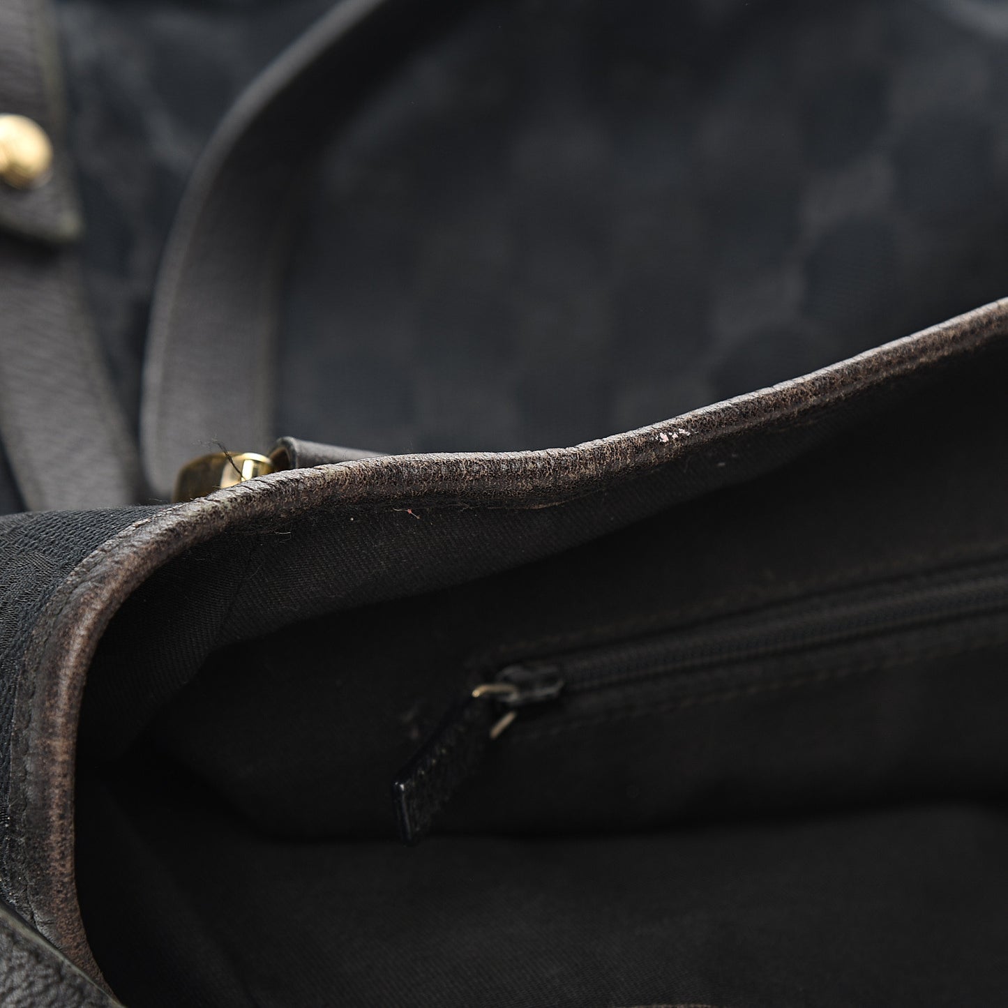 Monogram Medium Abbey Shoulder Bag Black