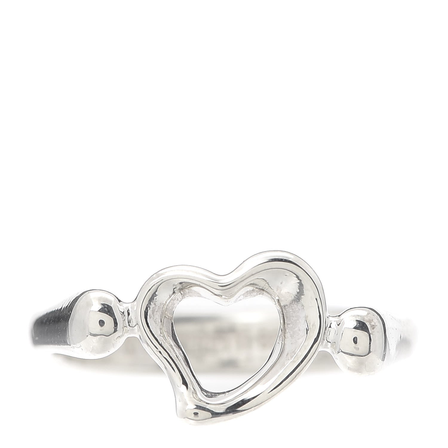 Tiffany Sterling Silver Elsa Peretti Open Heart Ring 49 5 1 of 5