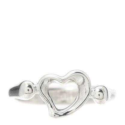 Tiffany Sterling Silver Elsa Peretti Open Heart Ring 49 5 1 of 5