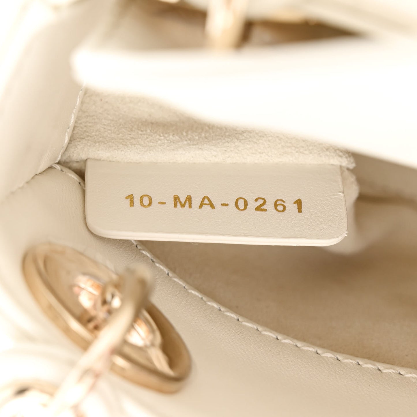 Calfskin Cannage Dioramour Micro Lady Dior Dior White