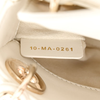 Christian Dior Calfskin Cannage Dioramour Micro Lady Dior Dior White 7 of 11