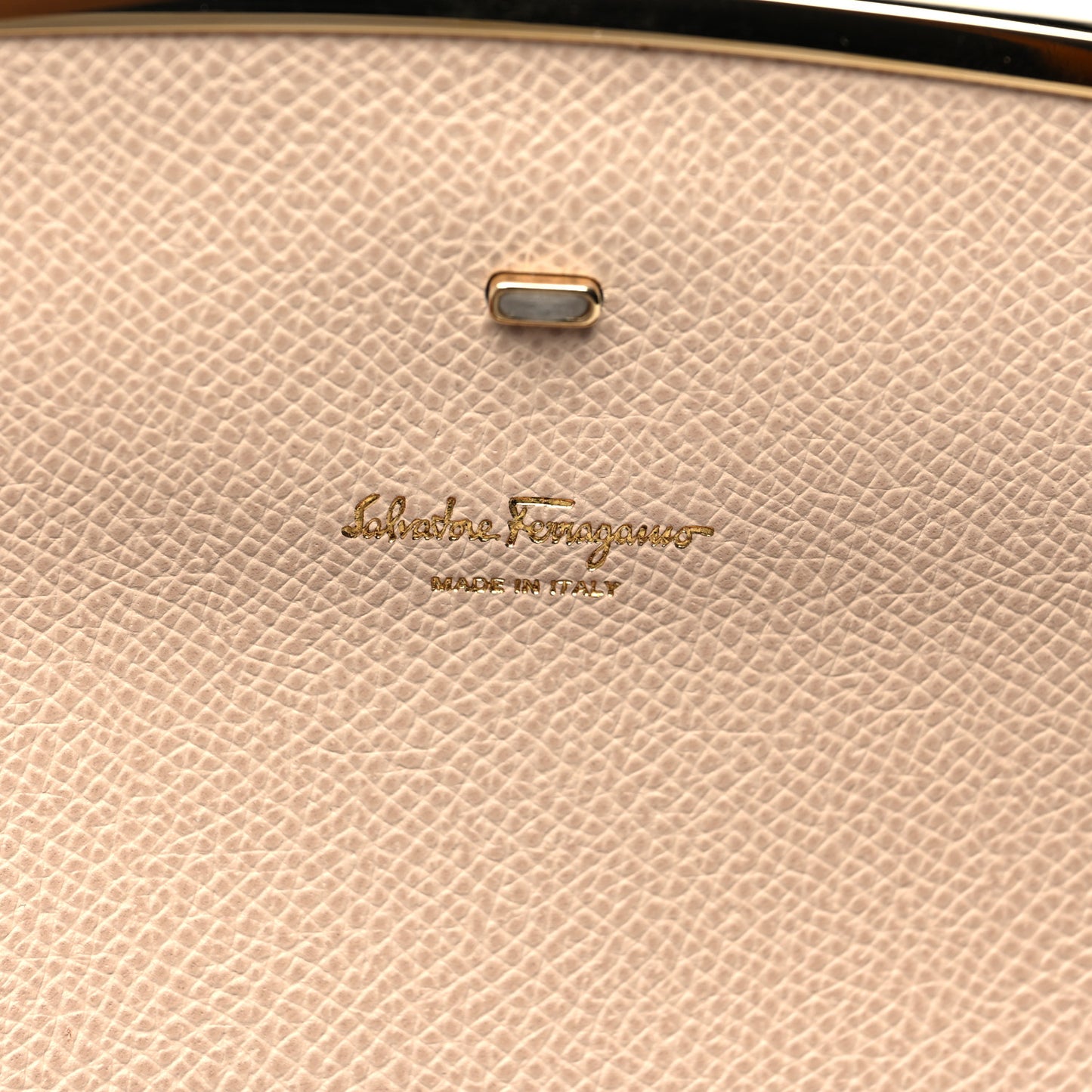 Hammered Calfskin Gancini Icona Mini Bag Macadamia